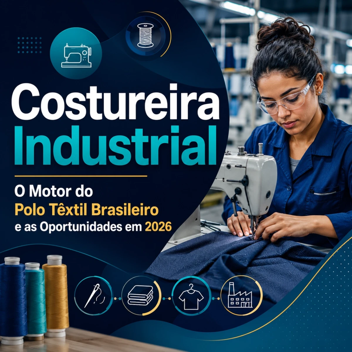 Costureira Industrial: O Motor do Polo Têxtil Brasileiro e as Oportunidades em 2026